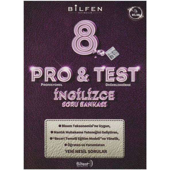 Bilfen Yayıncılık 8. Sınıf İngilizce ProTest Soru Bankası