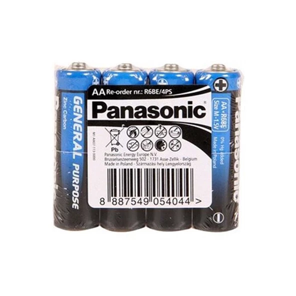 PANASONIC AA R6BE KALEM PİL 4 LÜ PAKET