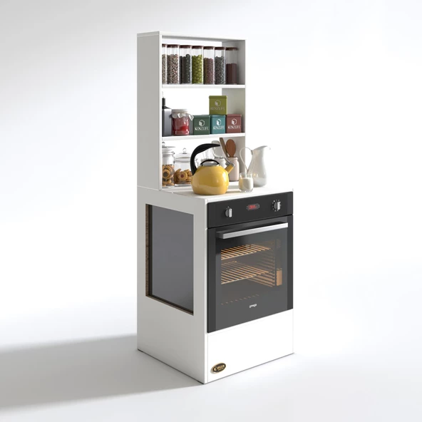 Kenzlife ankastre fırın dolabı nevgece byz 165x60x56 mutfak eko düz - 2