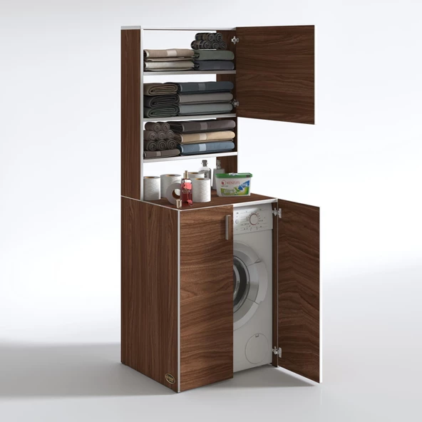 Kenzlife çamaşır makinesi dolabı kasparov cvz 180*066*55-20 banyo kapaklı arkalıksız - 3