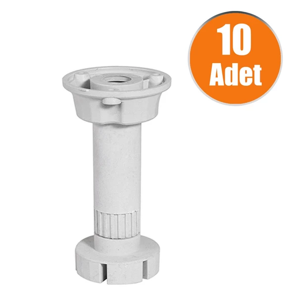 Ayarlanabilir Dolap Mobilya Kanepe Tezgah Ayağı Yükseltme Yükseltici 12 Cm Gri Ayakları 10 Adet
