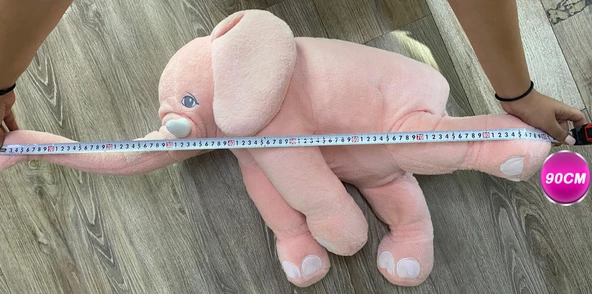 Uyku Arkadaşım Jumbo  Fil - Büyük Yumuşacık Peluş Fil- 90 cm - 12