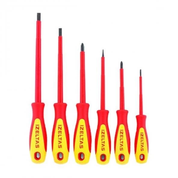 İzeltaş 4140009106 İzoleli Elektrikçi Tornavida Seti 1000 Volt 6 Parça - 2
