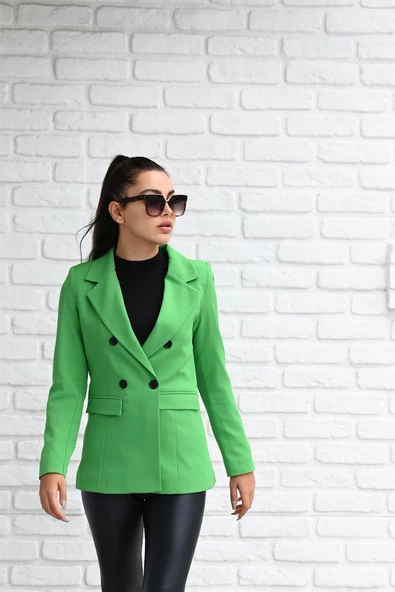 Kadın Astarlı Blazer Ceket 0101-22 - 8