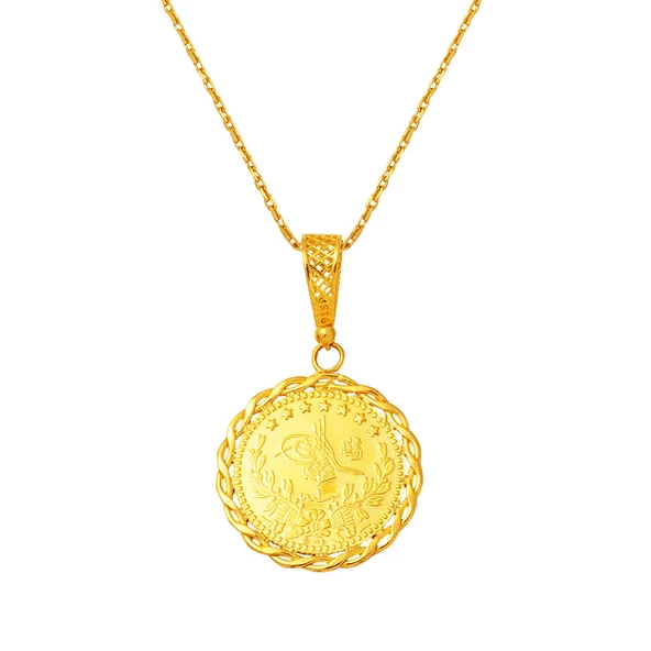 Yarım Reşatlı 22 Ayar Altın Kolye ürün görseli