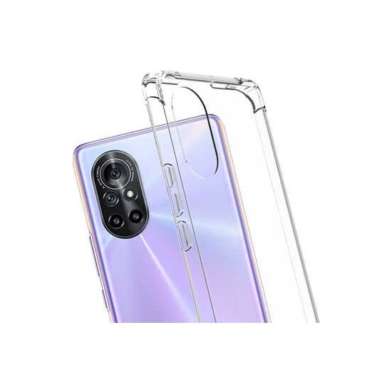 Huawei Nova 9 Se Şeffaf Silikon Kamera Korumalı Rubber Kılıf Arka Kapak