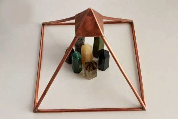 Bakır Piramit KEOPS El Yapımı - Resim 12