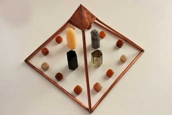 Bakır Piramit KEOPS El Yapımı - Resim 9