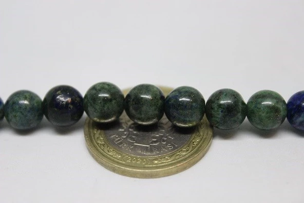 Azurit Taşı Dizi 8mm (Boyalıdır) - Resim 3