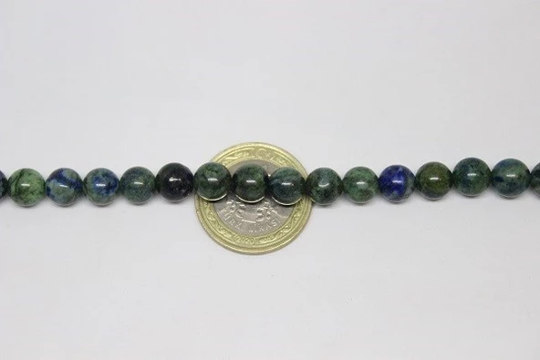 Azurit Taşı Dizi 8mm (Boyalıdır) - Resim 4