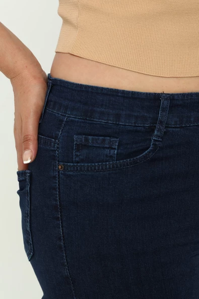 Kadın İspanyol Paça Ara Beden Kot Pantolon - 11
