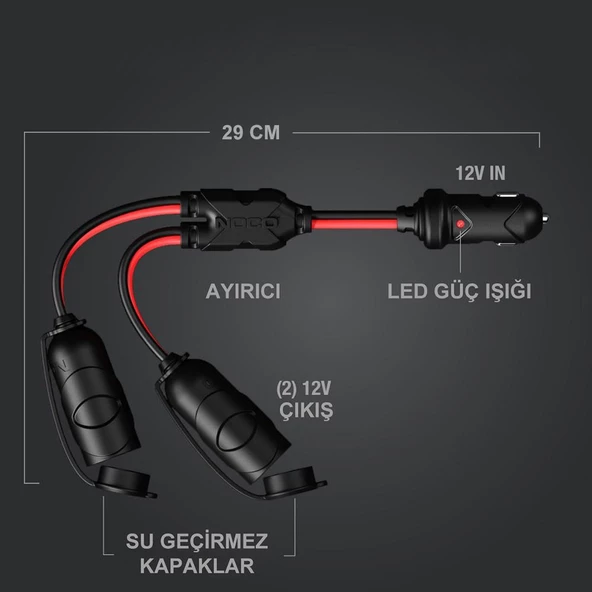 NOCO GC020 İkili Çakmaklık Çoğaltıcı Kablo - 6