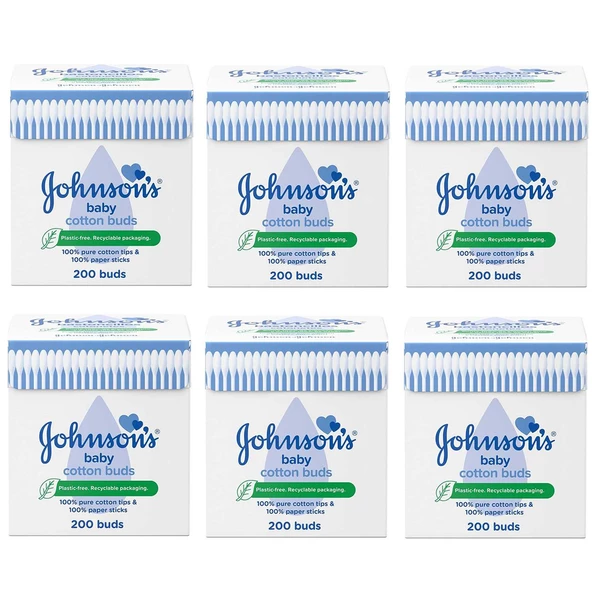 Johnsons Baby Kulak Temizleme Çubuğu 200 lü 6 ADET