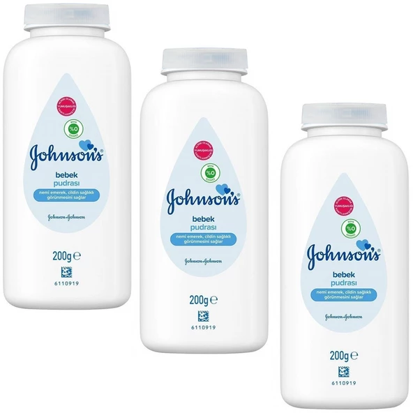 Johnsons Baby Bebek Pudrası 200 gr 3 ADET - 2