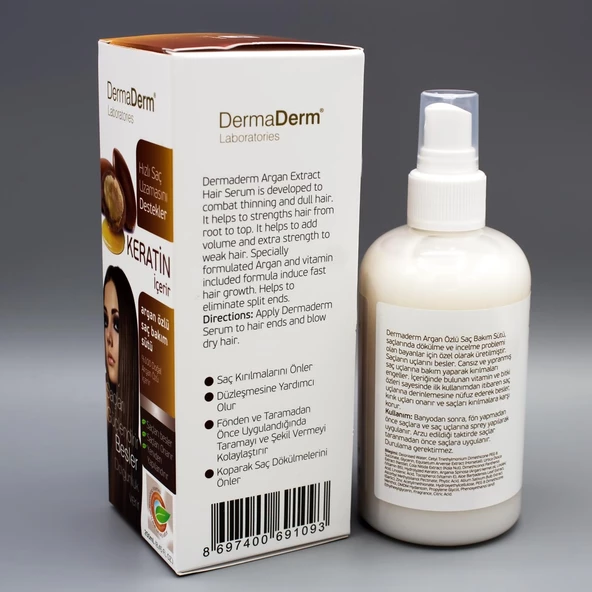 Dermaderm Argan Yağı Özlü Saç Bakım Sütü 250 ML - 3