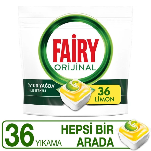 Fairy Hepsi Bir Arada Bulaşık Makinesi Deterjanı Kapsülü Limon Kokulu 36 Yıkama - 2