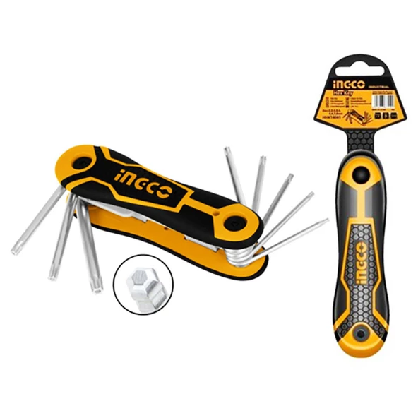 İngco Alyan Çelik Kasa Allen Torx Uçlu Anahtar Seti 8 Parça 2-8 mm - 3