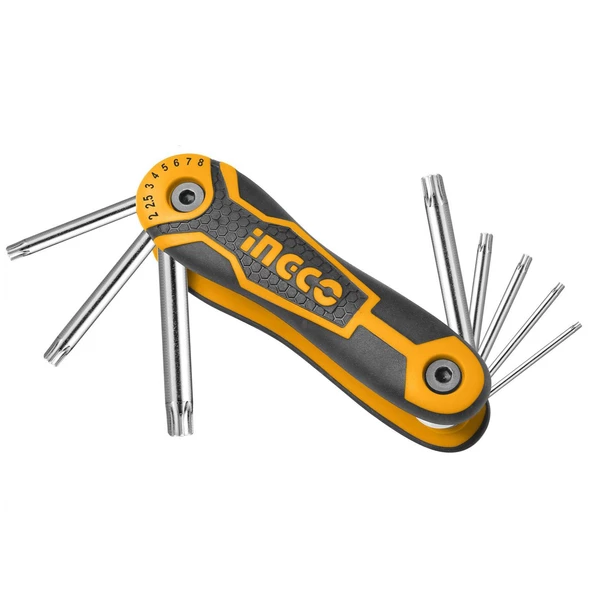 İngco Alyan Çelik Kasa Allen Torx Uçlu Anahtar Seti 8 Parça 2-8 mm - 4