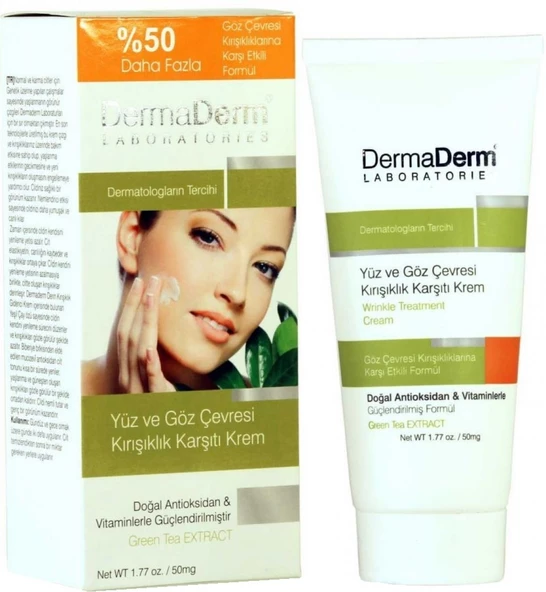 Dermaderm Yüz Ve Göz Çevresi Kırışıklık Karşıtı Krem - 100 gr