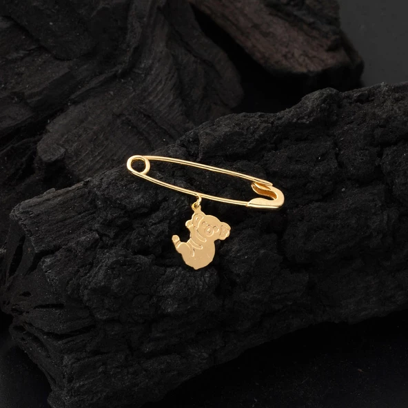 Filli Altın Çengelli Bebek İğnesi - Resim 2