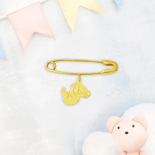 Filli Altın Çengelli Bebek İğnesi - Resim 5