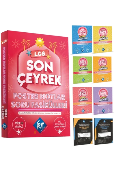 LGS Son Çeyrek Poster Notlar Soru Fasikülleri (4. Çeyrek) KR Akademi Yayınları