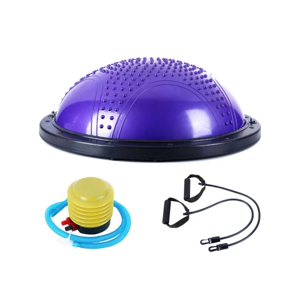 Dikenli Masaj Nokta Bosu Ball, Denge Yarım Pilates & Yoga Topu - 4