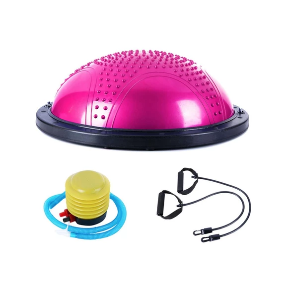 Dikenli Masaj Nokta Bosu Ball, Denge Yarım Pilates & Yoga Topu - 5
