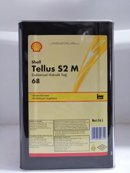 SHELL HİDROLİK YAĞI TELLUS 68 S2M 16 Litre - 2