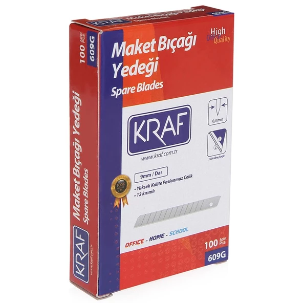 Kraf Dar Maket Bıçağı Yedeği 100 Adet Falçata Ucu