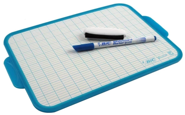 BİC MİNİ BEYAZ YAZI TAHTASI 1218  KALEM 1721  SİLGİ - Resim 2