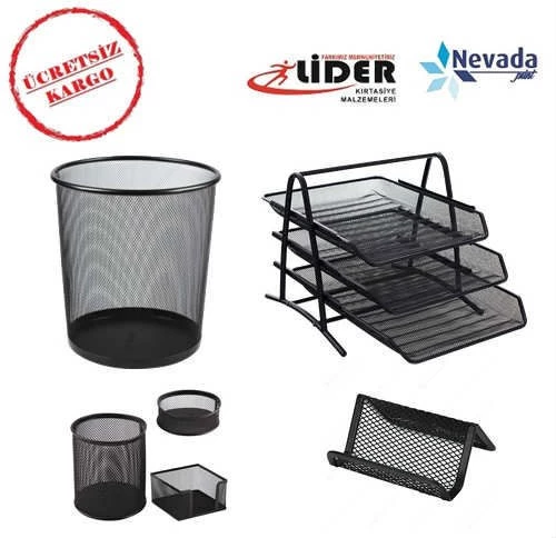 Masa Üstü kalemlik / Kağıtlık / Ataşlık / Kartviztlik / Çöp Kovas ürün görseli