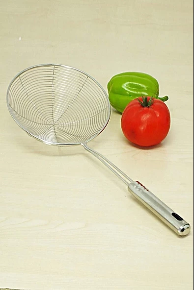 Tilbe Home Kızartma Yağ Maşası Süzgeç Çelik Çırpıcı Mikser Lüx Servis Seti Kevgir Kepçe Patates Soyacak Jülyen - 3