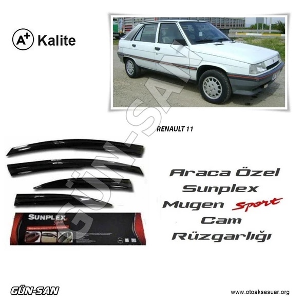 Renault 11 Cam Rüzgarlığı Mügen Tip 4lü - Resim 2