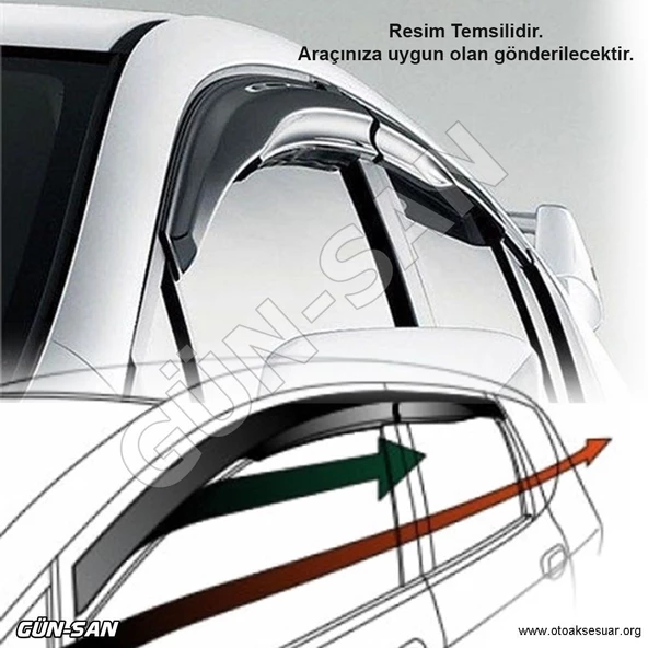 Renault 11 Cam Rüzgarlığı Mügen Tip 4lü - Resim 4