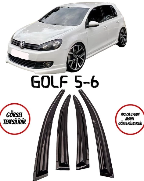 Volkswagen Golf  6 Cam Rüzgarlığı 4lü