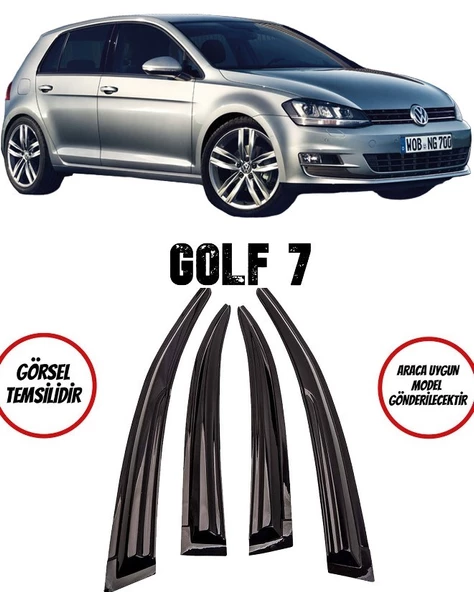 Volkswagen Golf 7 Cam Rüzgarlığı 4lü