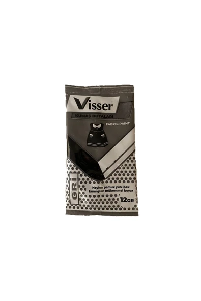 6 Adet Visser Toz Kumaş Boyası Gri 12gr - 2