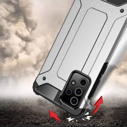 Samsung Galaxy A53 Kılıf Crash Çift Katmanlı Darbe Korumalı + Temperli Cam - Resim 2