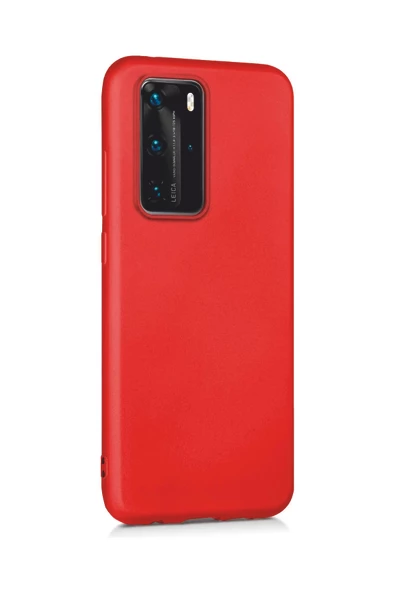 Huawei P40 Kılıf Kamera Korumalı Silikon Rubber Arka Kapak