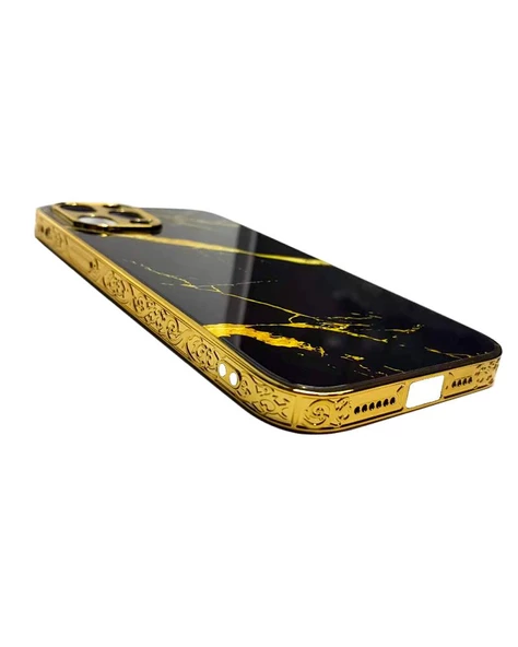 İphone 13 Pro Marble Case Mermer Desenli Cam Telefon Kılıfı - Resim 12