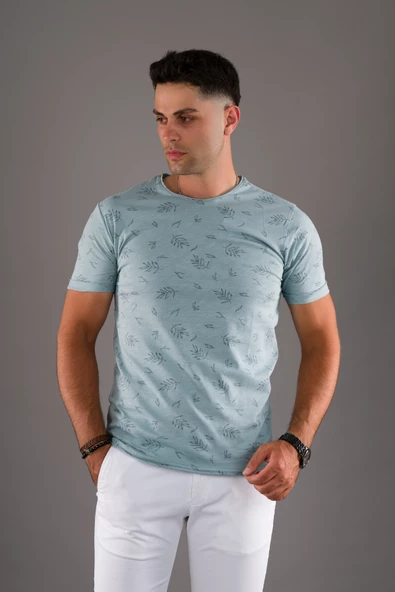 SLİMFİT BASKILI PAMUKLU ERKEK PENYE T-SHİRT - Resim 12