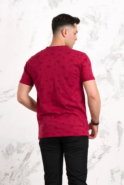 SLİMFİT BASKILI PAMUKLU ERKEK PENYE T-SHİRT - Resim 8