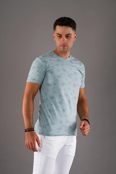 SLİMFİT BASKILI PAMUKLU ERKEK PENYE T-SHİRT - Resim 10