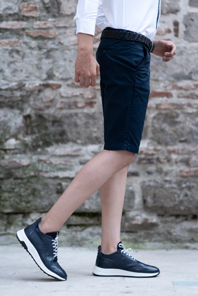 GABARDİN KUMAŞ PAMUKLU REGULAR FİT CHİNO YAN CEP ERKEK ŞORT - 6