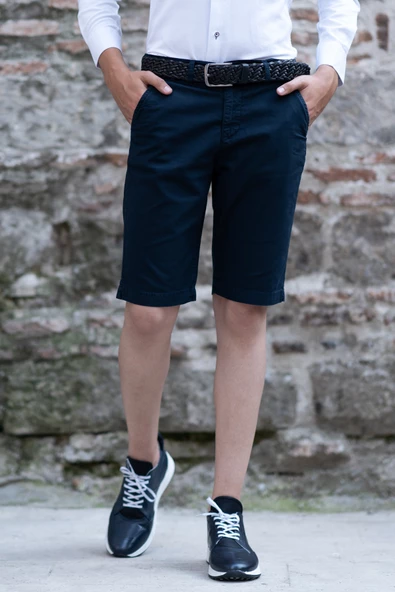 GABARDİN KUMAŞ PAMUKLU REGULAR FİT CHİNO YAN CEP ERKEK ŞORT - 5