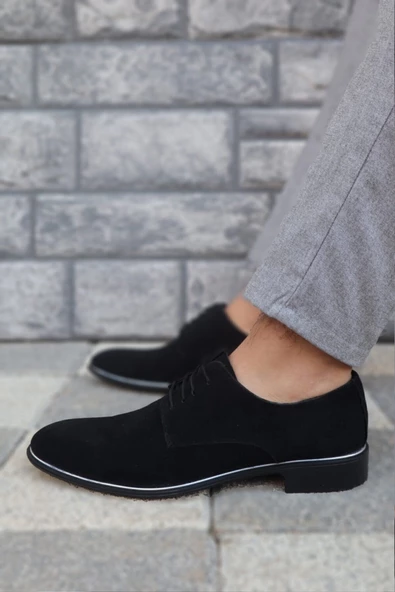 Tomms Erkek Siyah Süet Damatlık Klasik Ayakkabı 570-SSÜET - 4