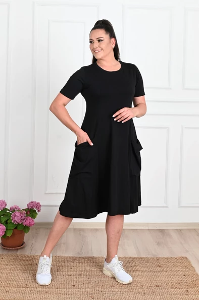 Kadın Büyük Beden Elbise 5098-23 - 4