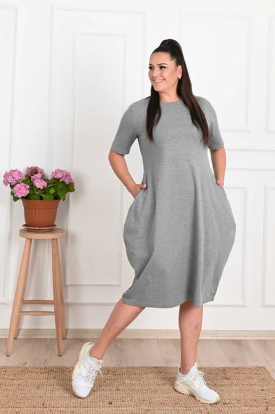 Kadın Büyük Beden Elbise 5098-23 - 10