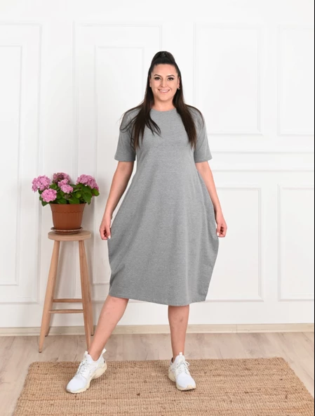 Kadın Büyük Beden Elbise 5098-23 - 11